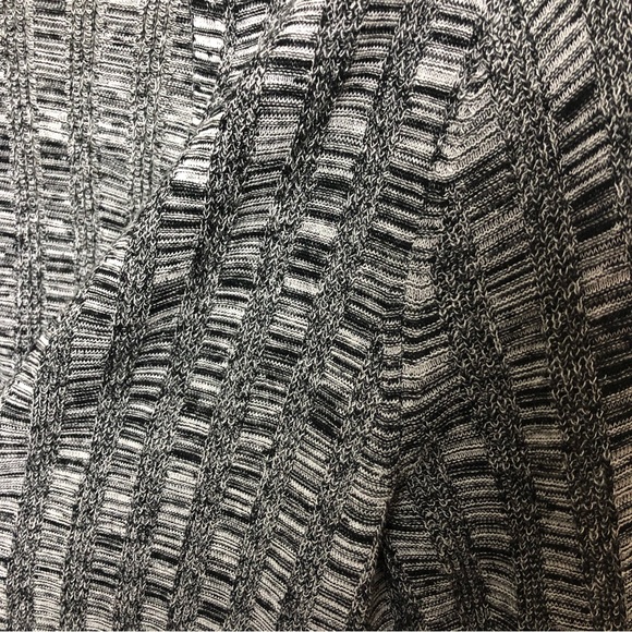 Eileen Fisher Silk & Organic Linen Long Sleeve Cardigan Black & White Size Small - Picture 2 of 5